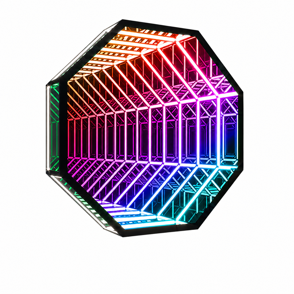 Infinity Mirror Octagon LED Wall Lamp