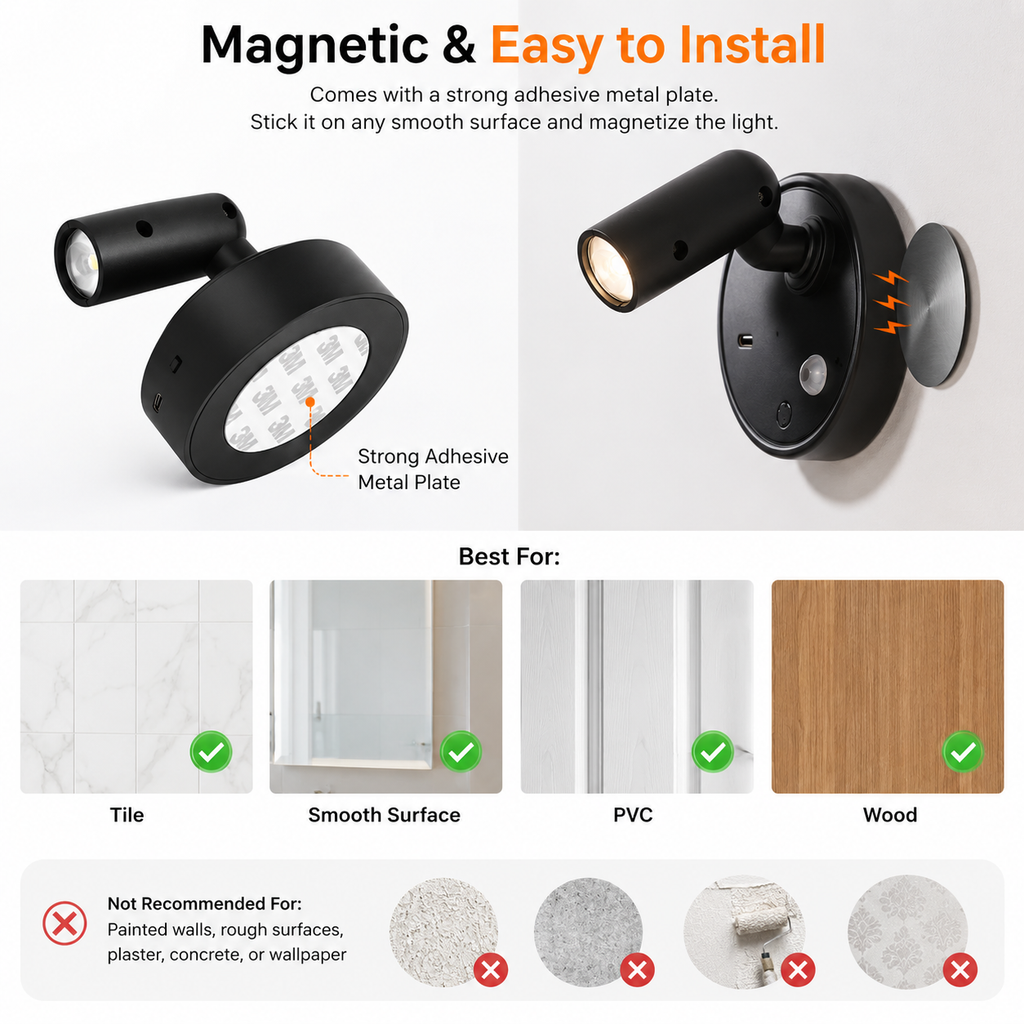Magnetic Wall Spotlight
