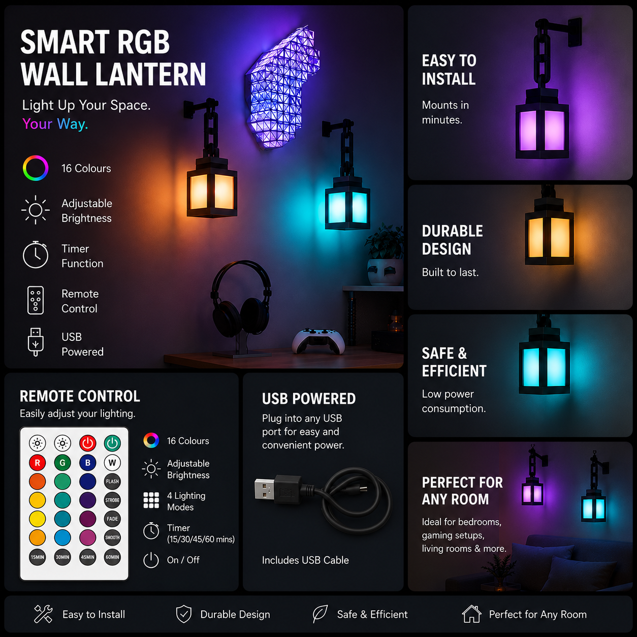 RGB Pixelated Lantern